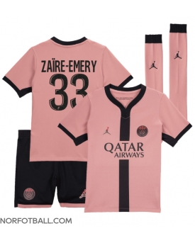 Billige Fotballdrakt Paris Saint-Germain Warren Zaire-Emery #33 Replika Tredjedraktsett Barn 2024-25 Kortermet (med bukser)